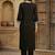 Women Embroidered Regular Black Thread Work Kurta with Trousers