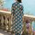 Women Floral Printed Pleated Beads and Stones Pure Cotton Kurta with Trousers