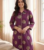 Women Ethnic Motifs Printed Regular Pure Cotton Kurta with Trousers
