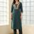 Women Ethnic Motifs Embroidered Regular Thread Work Kurta with Trousers