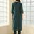 Women Ethnic Motifs Embroidered Regular Thread Work Kurta with Trousers