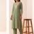 Women Ethnic Motifs Embroidered Regular Thread Work Kurta with Trousers
