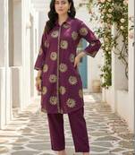 Women Ethnic Motifs Printed Regular Pure Cotton Kurta with Trousers