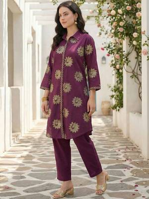 Women Ethnic Motifs Printed Regular Pure Cotton Kurta with Trousers 3