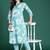 Women Floral Printed Regular Sequinned Pure Cotton Kurta with Trousers