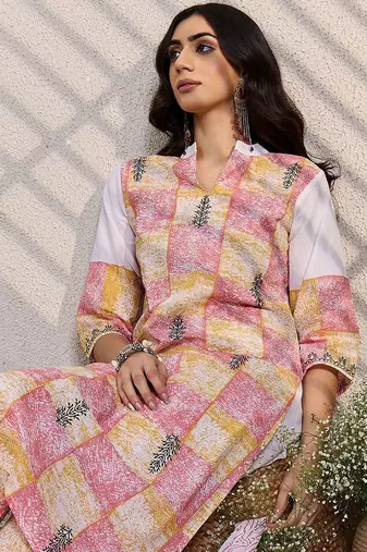 Women Printed Regular Pure Cotton Kurta with Trousers & With Dupatta