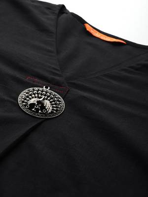Floral Embroidered Pure Cotton Kurta with Trousers 2