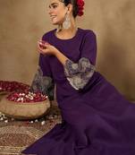 Women Floral Embroidered Regular Kurta with Trousers