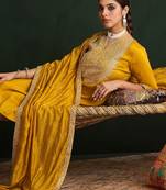 Women Paisley Embroidered Regular Kurta with Trousers & With Dupatta