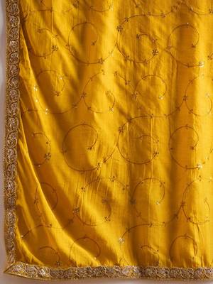 Women Paisley Embroidered Regular Kurta with Trousers & With Dupatta 5