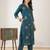 Women Floral Printed Regular Thread Work Pure Cotton Kurta with Trousers