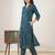 Women Floral Printed Regular Thread Work Pure Cotton Kurta with Trousers