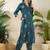 Women Floral Printed Regular Thread Work Pure Cotton Kurta with Trousers