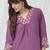 Floral Embroidered Thread Work Straight Kurta With Trousers