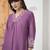 Floral Embroidered Thread Work Straight Kurta With Trousers