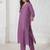 Floral Embroidered Thread Work Straight Kurta With Trousers