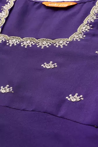 Ethnic Motifs Embroidered Regular Kurta with Trousers & Dupatta