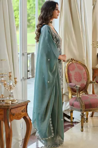 Women Ethnic Motifs Embroidered Regular Thread Work Kurta with Palazzos & With Dupatta