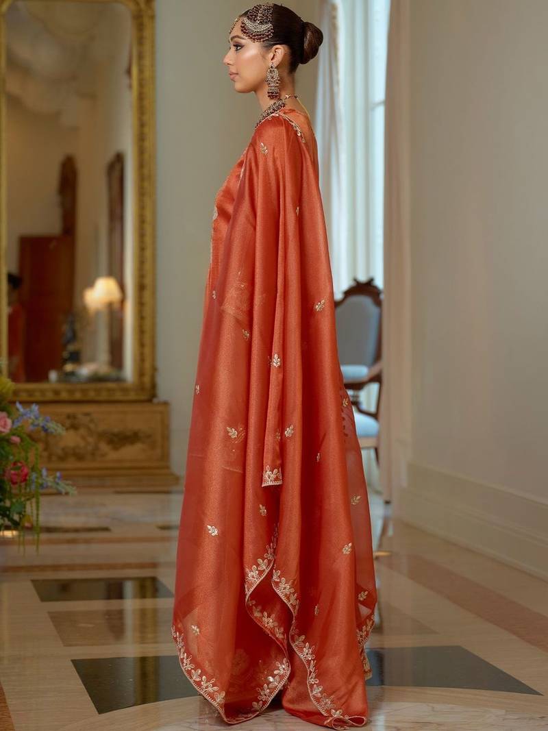 Women Ethnic Motifs Embroidered Regular Thread Work Kurta with Sharara & With Dupatta