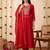 Women Ethnic Motifs Embroidered Empire Thread Work Kurta with Trousers & With Dupatta