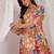 Floral Printed Mandarin Collar Pure Cotton A-Line Kurta With Trouser