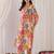 Floral Printed Mandarin Collar Pure Cotton A-Line Kurta With Trouser