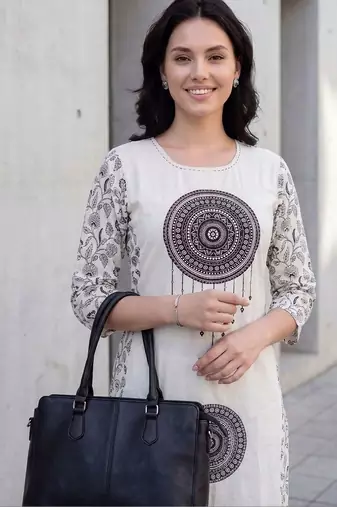 Women Ethnic Motifs Printed Regular Pure Cotton Kurta with Trousers & With Dupatta