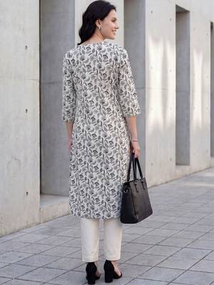 Women Ethnic Motifs Printed Regular Pure Cotton Kurta with Trousers & With Dupatta 4