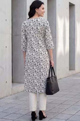 Women Ethnic Motifs Printed Regular Pure Cotton Kurta with Trousers & With Dupatta