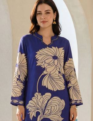 Women Floral Printed Regular Kurta with Palazzos 2