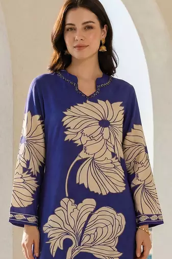 Women Floral Printed Regular Kurta with Palazzos