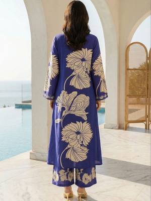 Women Floral Printed Regular Kurta with Palazzos 4