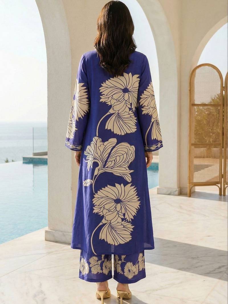 Women Floral Printed Regular Kurta with Palazzos