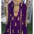 Purple embroidered georgette stitched kaftan designer party & festive wear for women dress