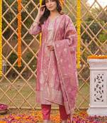 Women Ethnic Motifs Regular Kurta with Trousers & With Dupatta