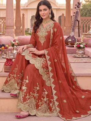 Women Ethnic Motifs Embroidered Regular Kurta with Sharara & With Dupatta 5