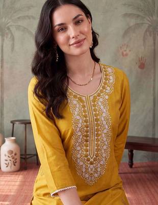 Women Ethnic Motifs Embroidered Regular Thread Work Kurta with Trousers & With Dupatta 2