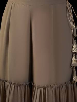 V Neck Floral Embroidered Thread Work Kurta with Sharara & Dupatta 4