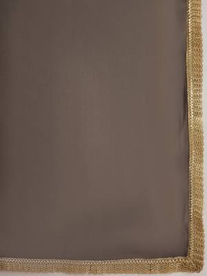 V Neck Floral Embroidered Thread Work Kurta with Sharara & Dupatta 5