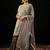 V Neck Floral Embroidered Thread Work Kurta with Sharara & Dupatta