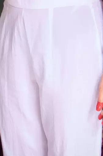 Floral Printed Panelled Pure Cotton A-Line Kurta With Trousers