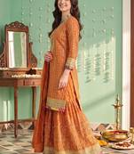 Women Ethnic Motifs Printed Regular Kurta with Sharara & With Dupatta