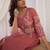 Floral Embroidered Regular Thread Work Kurta with Trousers