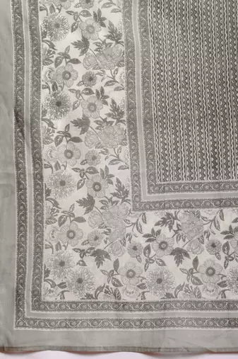 Women Floral Printed Pure Cotton Kurta with Trousers & With Dupatta