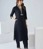 Women Regular Thread Work Kurta with Trousers
