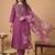 Women Floral Embroidered Regular Thread Work Kurta with Trousers & With Dupatta