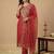Women Ethnic Motifs Embroidered Regular Thread Work Liva Kurta with Trousers & With Dupatta