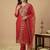 Women Ethnic Motifs Embroidered Regular Thread Work Liva Kurta with Trousers & With Dupatta