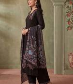 Women Floral Embroidered Regular Thread Work Kurta with Palazzos & With Dupatta