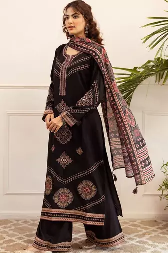 Women Ethnic Motifs Printed Regular Kurta with Palazzos & With Dupatta